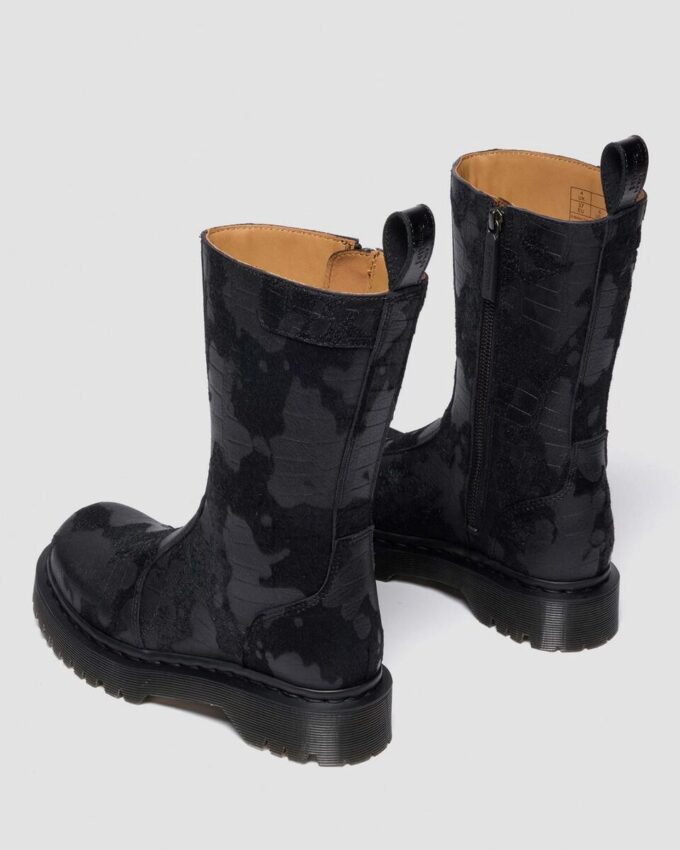 Botas REJENA de piel con relieve de cocodrilo Botas REJENA de piel con relieve de cocodrilo
