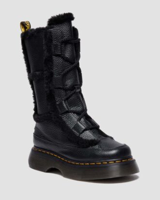 Buzz Lace Up Botas con cordones de Nappa Leather molida con forro de piel sintética