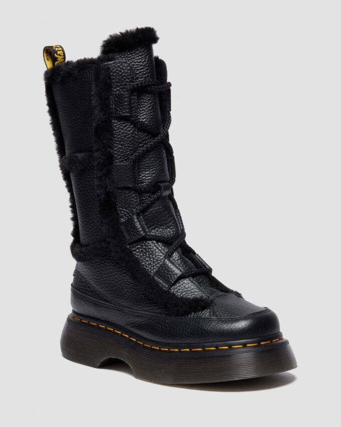 Buzz Lace Up Botas con cordones de Nappa Leather molida con forro de piel sintética Buzz Lace Up Botas con cordones de Nappa Leather molida con forro de piel sintética