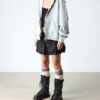Buzz Lace Up Botas con cordones de Nappa Leather molida con forro de piel sintética Buzz Lace Up Botas con cordones de Nappa Leather molida con forro de piel sintética
