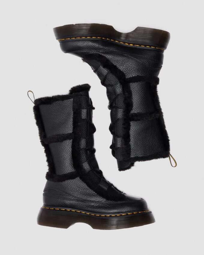 Buzz Lace Up Botas con cordones de Nappa Leather molida con forro de piel sintética Buzz Lace Up Botas con cordones de Nappa Leather molida con forro de piel sintética