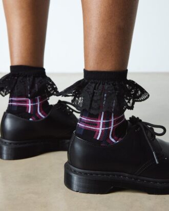 CALCETINES DE MEZCLA DE ALGODÓN ORGÁNICO CON VOLANTES CALCETINES DE MEZCLA DE ALGODÓN ORGÁNICO