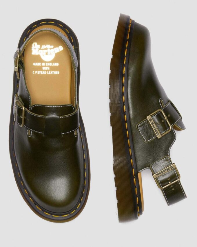 JORGE Fabricadas en Inglaterra Mules clásicas de piel con talón abierto JORGE Fabricadas en Inglaterra Mules clásicas de piel con talón abierto