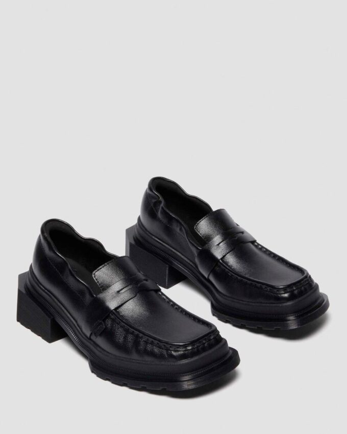 MAYBOLE LOAFER Mocasines de piel con puntera cuadrada y fruncidos MAYBOLE LOAFER Mocasines de piel con puntera cuadrada y fruncidos