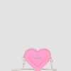 MINI HEART Bolso de cuero con forma de corazón