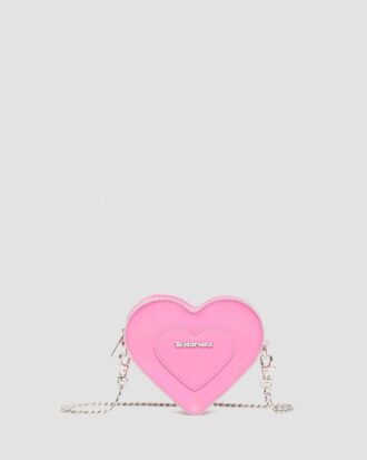 MINI HEART Bolso de cuero con forma de corazón