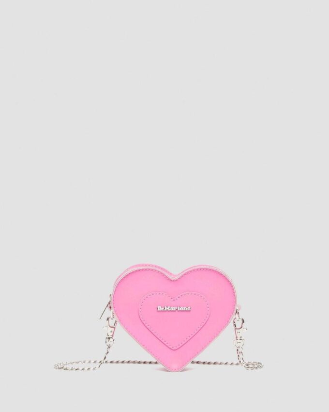 MINI HEART Bolso de cuero con forma de corazón