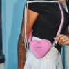 MINI HEART Bolso de cuero con forma de corazón