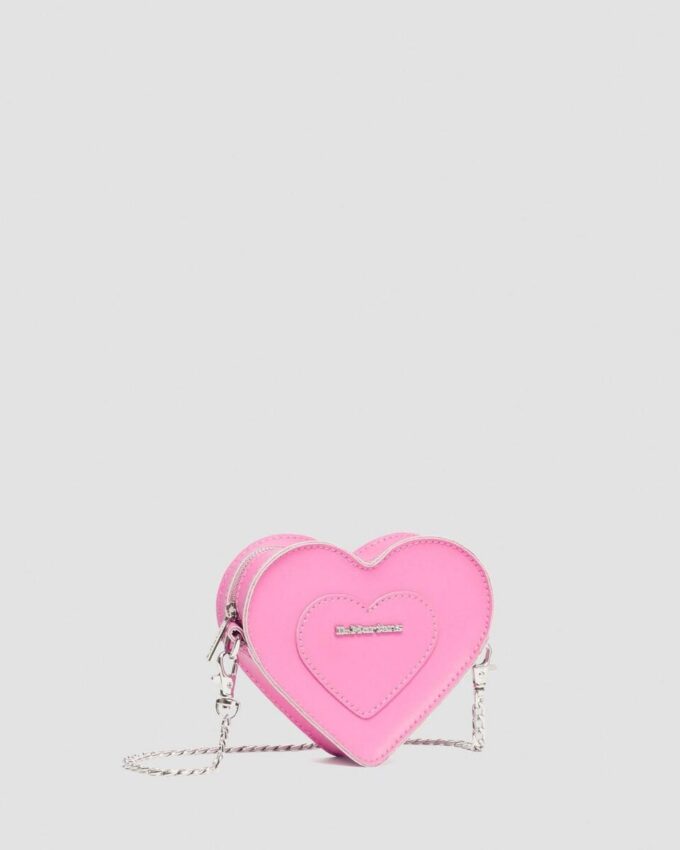 MINI HEART Bolso de cuero con forma de corazón