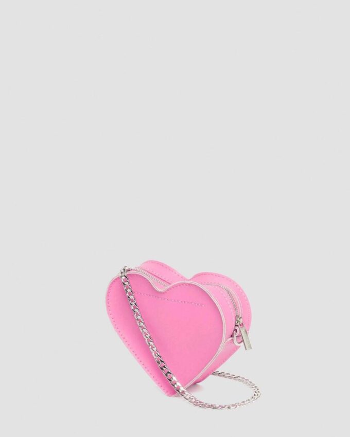 MINI HEART Bolso de cuero con forma de corazón