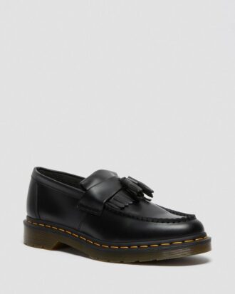 Mocasines con borlas de cuero amarillo cosido Adrian