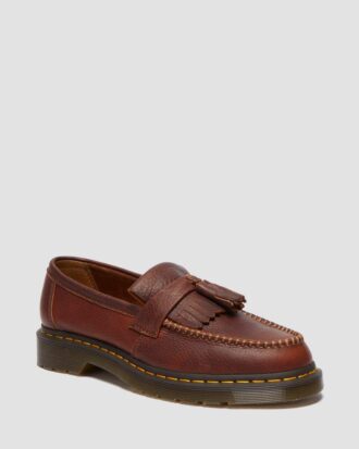 Mocasines de piel Ambassador Leather con costura amarilla Adrian