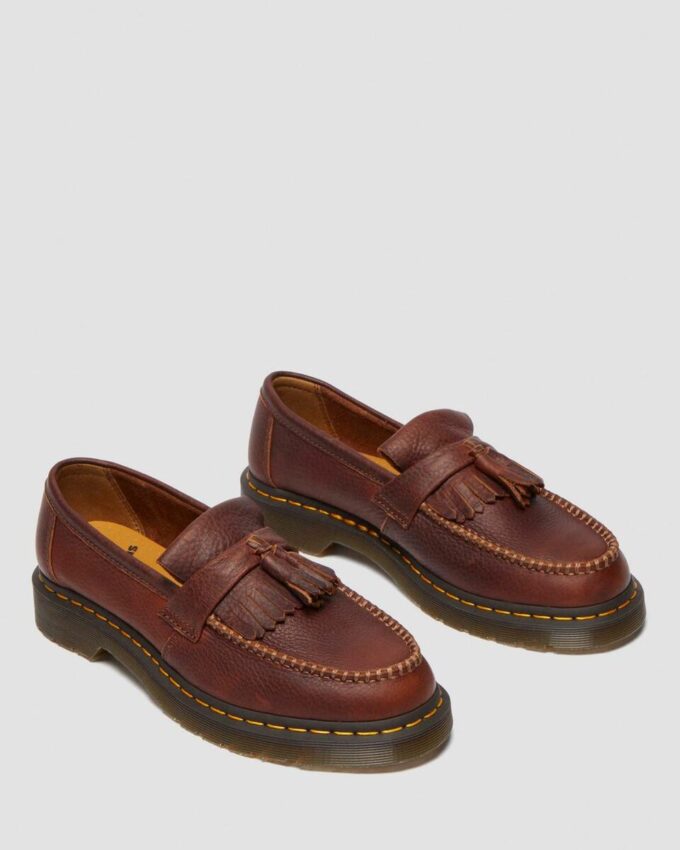 Mocasines de piel Ambassador Leather con costura amarilla Adrian Mocasines de piel Ambassador Leather con costura amarilla Adrian