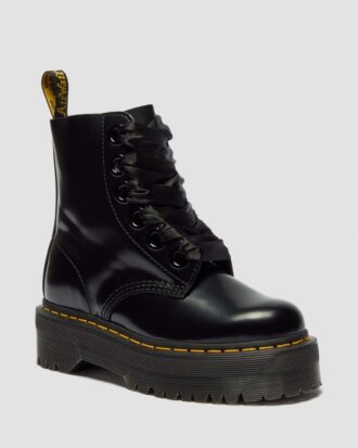 MOLLY Botas de plataforma de cuero para mujer MOLLY Botas de plataforma de cuero para mujer