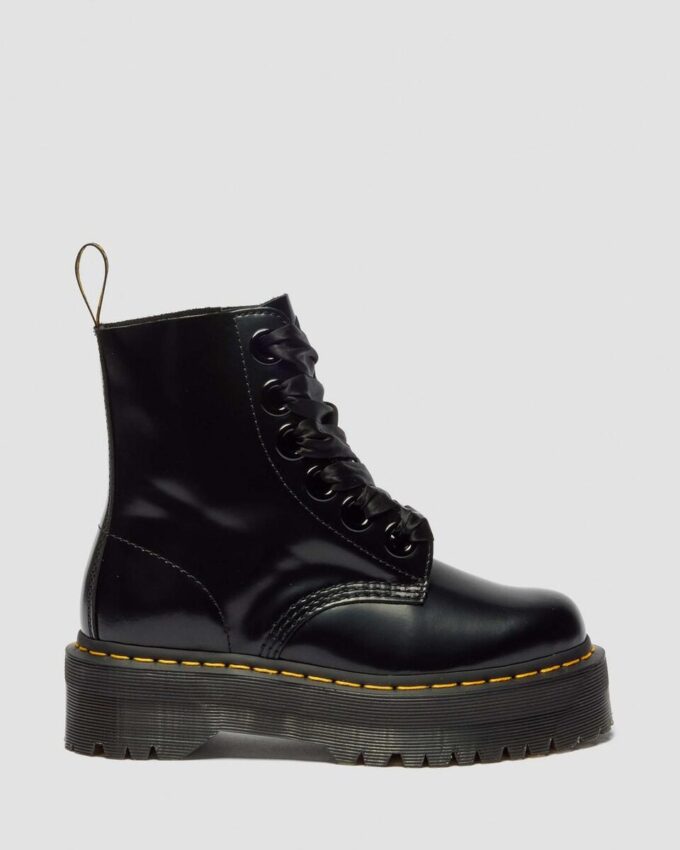 MOLLY Botas de plataforma de cuero para mujer MOLLY Botas de plataforma de cuero para mujer