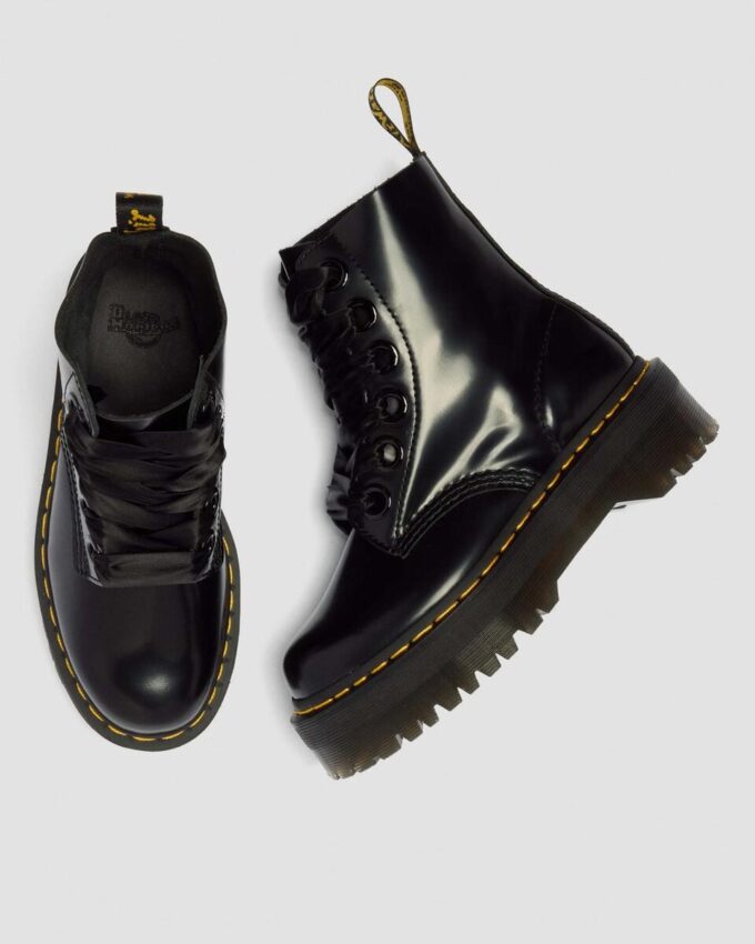 MOLLY Botas de plataforma de cuero para mujer MOLLY Botas de plataforma de cuero para mujer