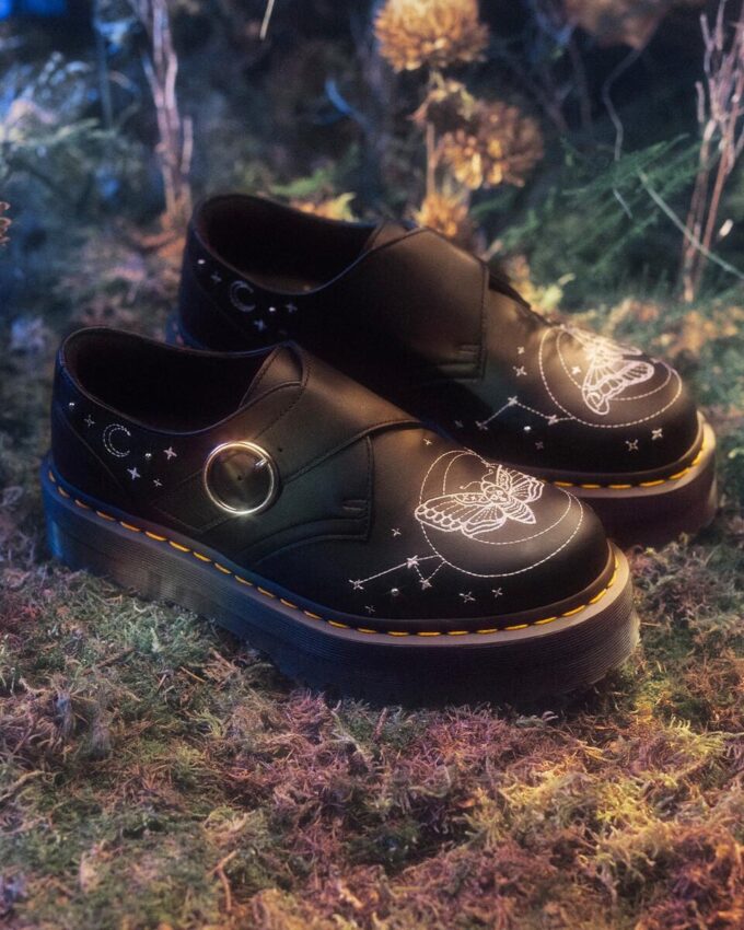 MONK CELESTIAL MOTH Zapatos de plataforma de cuero MONK CELESTIAL MOTH Zapatos de plataforma de cuero
