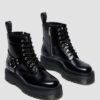 Platform boots of leather 1460 Quad Harness