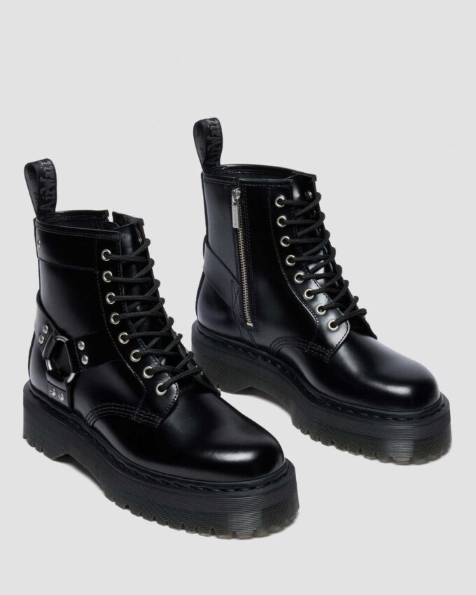 Platform boots of leather 1460 Quad Harness