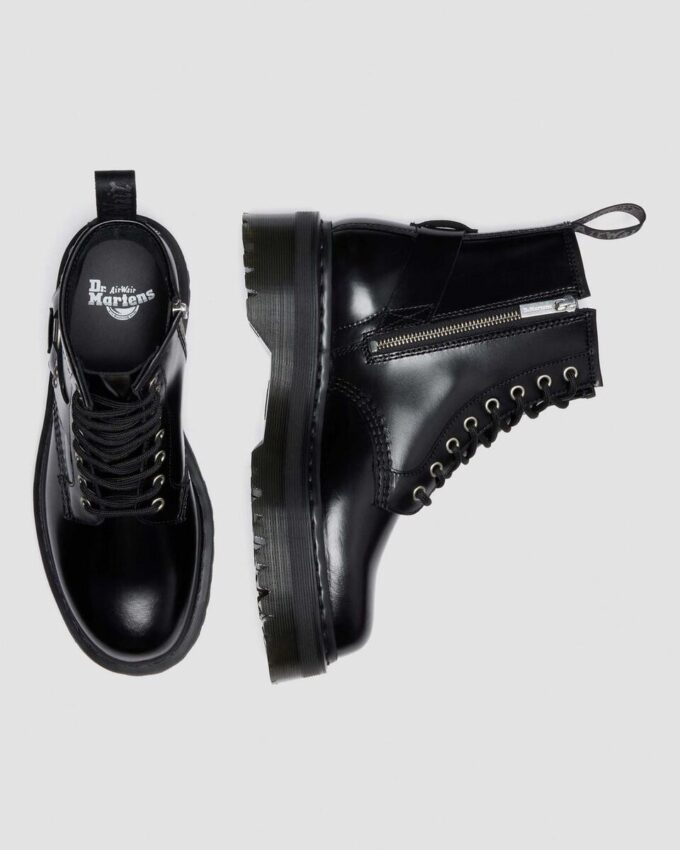 Platform boots of leather 1460 Quad Harness