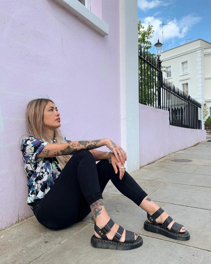 Sandalias con plataforma de cuero Gryphon Pisa