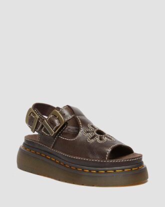 Sandalias Dunnet Flower de piel plena flor