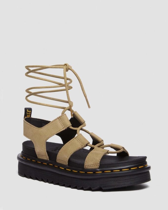 Sandalias gladiadoras de piel nobuk abatanada Nartilla Sandalias gladiadoras de piel nobuk abatanada Nartilla