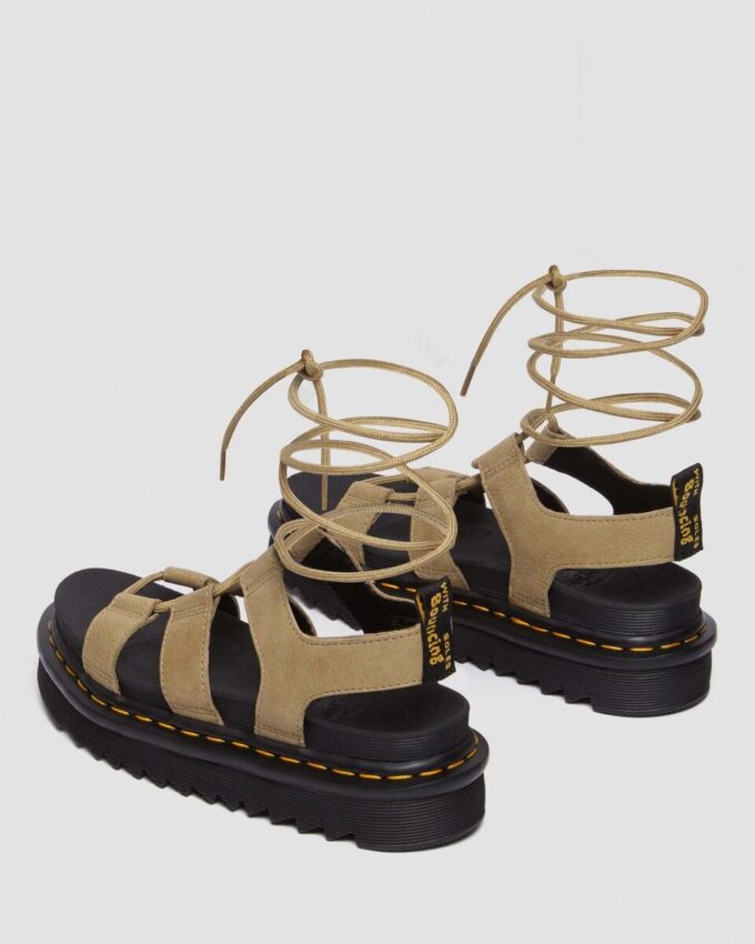Sandalias gladiadoras de piel nobuk abatanada Nartilla Sandalias gladiadoras de piel nobuk abatanada Nartilla