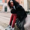 Zapatos BUZZ de 5 ojales con pelo de dálmata sobre cuero Zapatos BUZZ de 5 ojales con pelo de dálmata sobre cuero