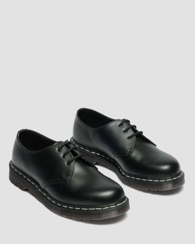 Zapatos con cordones de Smooth Leather y costura blanca 1461 Zapatos con cordones de Smooth Leather y costura blanca 1461