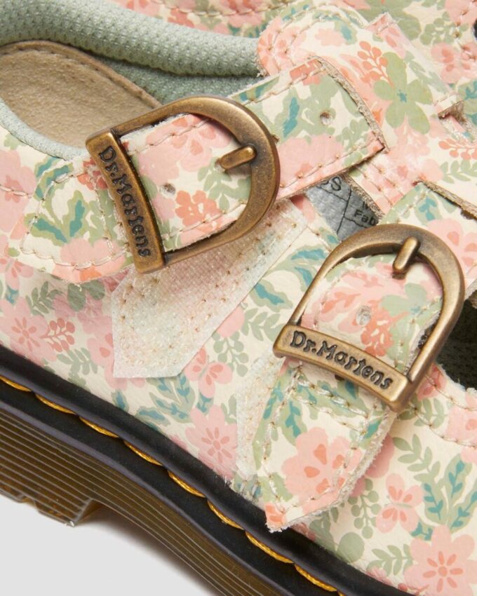 Zapatos Mary Jane de cuero floral para niños pequeños 8053 Zapatos Mary Jane de cuero floral para niños pequeños 8053