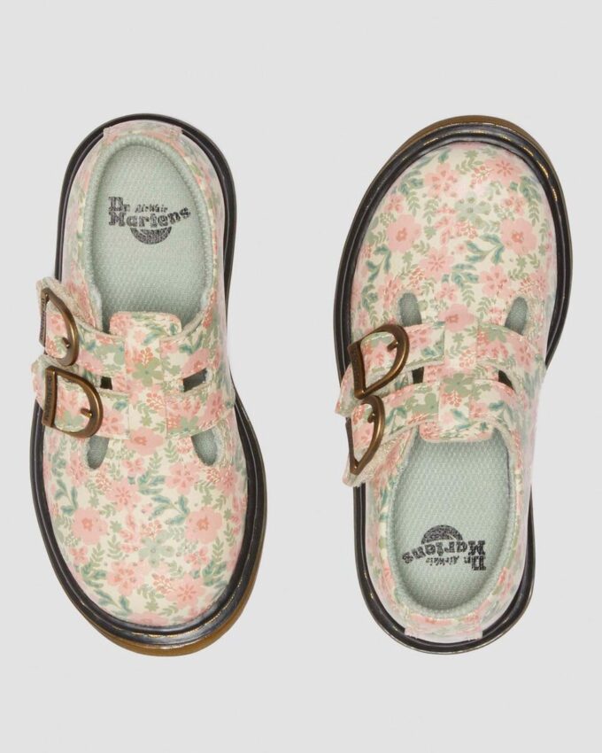 Zapatos Mary Jane de cuero floral para niños pequeños 8053 Zapatos Mary Jane de cuero floral para niños pequeños 8053