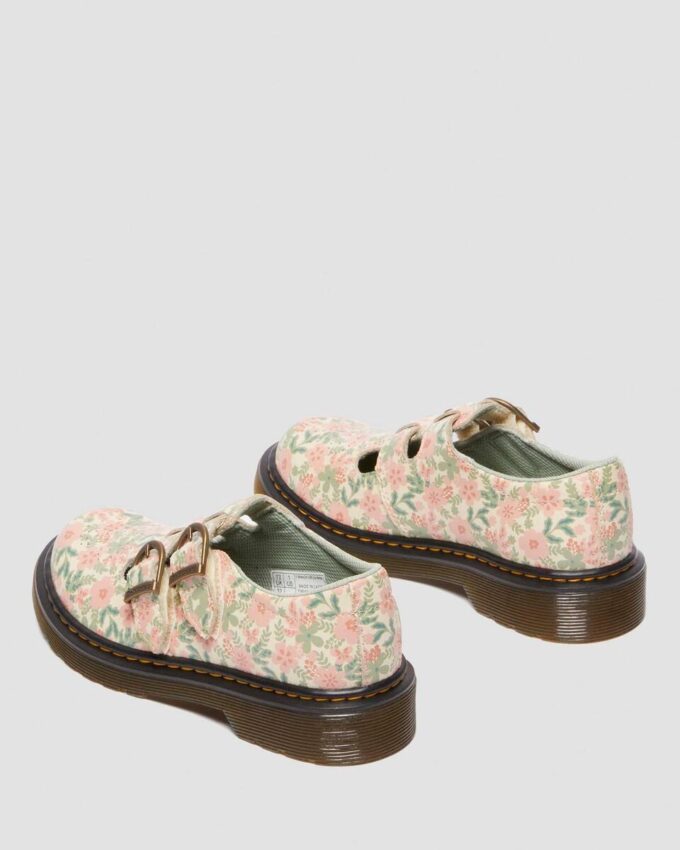 Zapatos Mary Jane de piel con estampado floral Junior 8053 Zapatos Mary Jane de piel con estampado floral Junior 8053