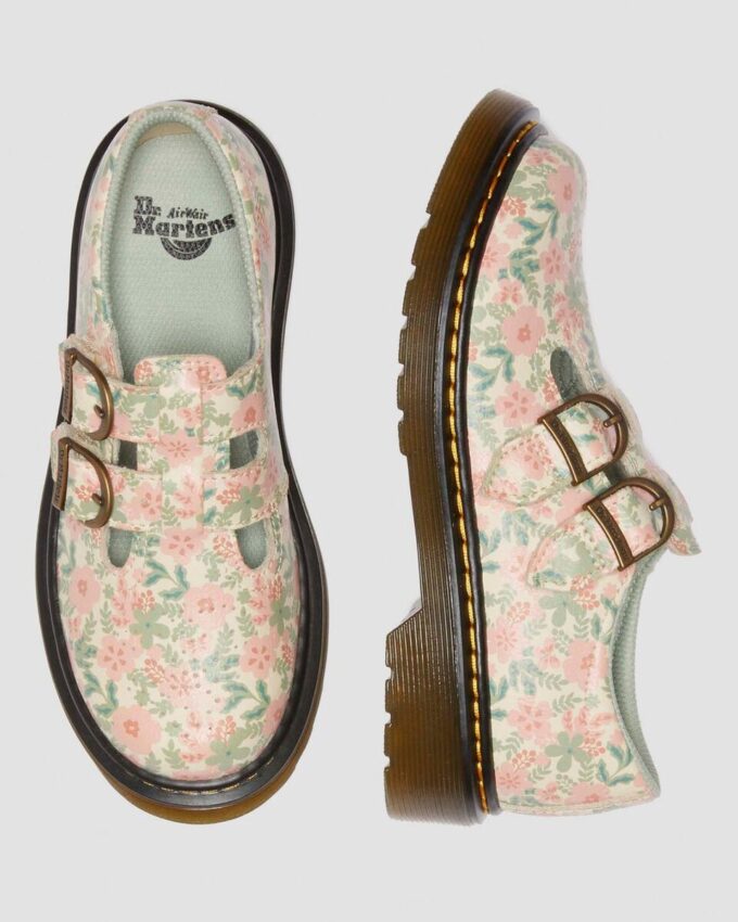 Zapatos Mary Jane de piel con estampado floral Junior 8053 Zapatos Mary Jane de piel con estampado floral Junior 8053